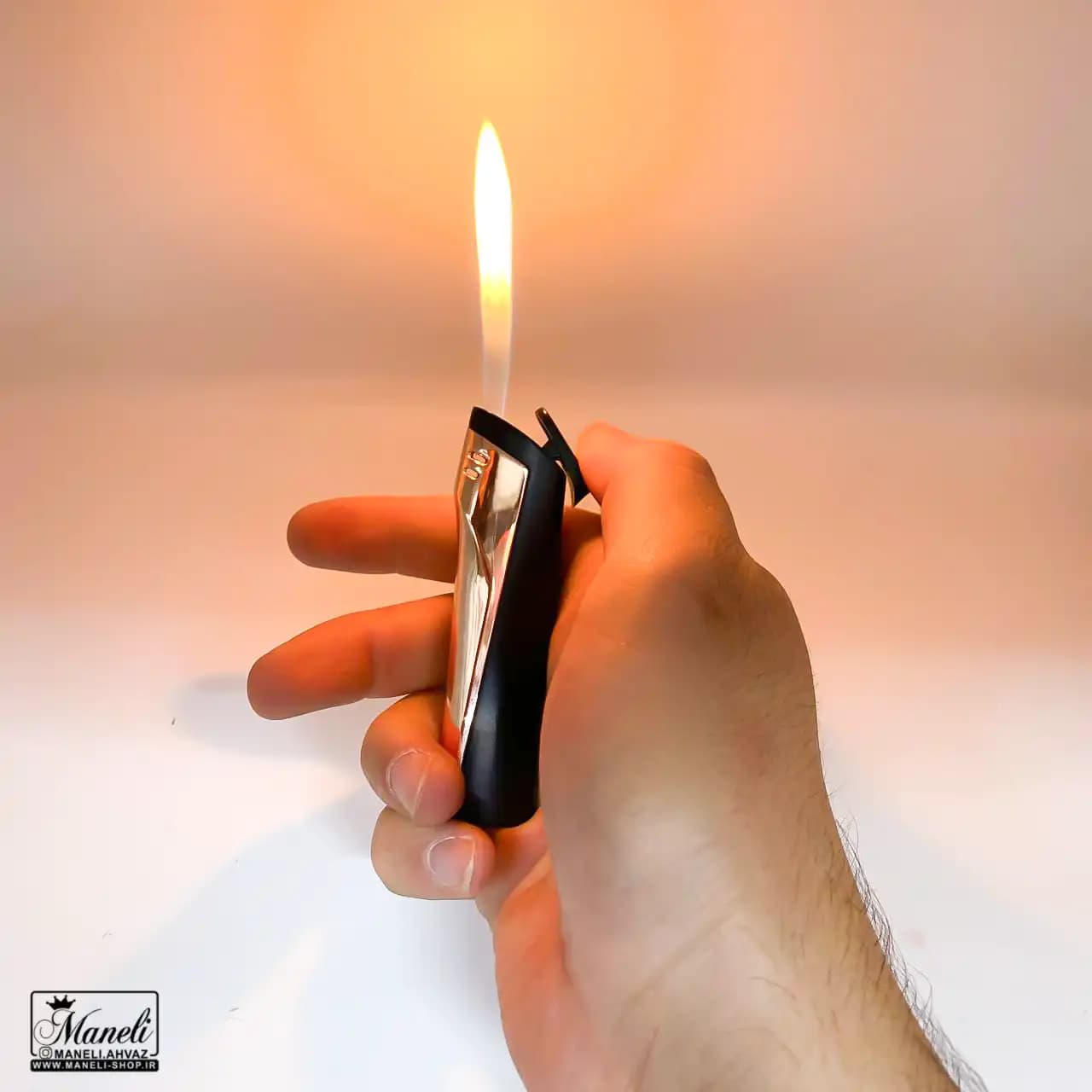 فندک گازی باریک flabox | نارنجی و مشکی 14030513 — تصویر ۲