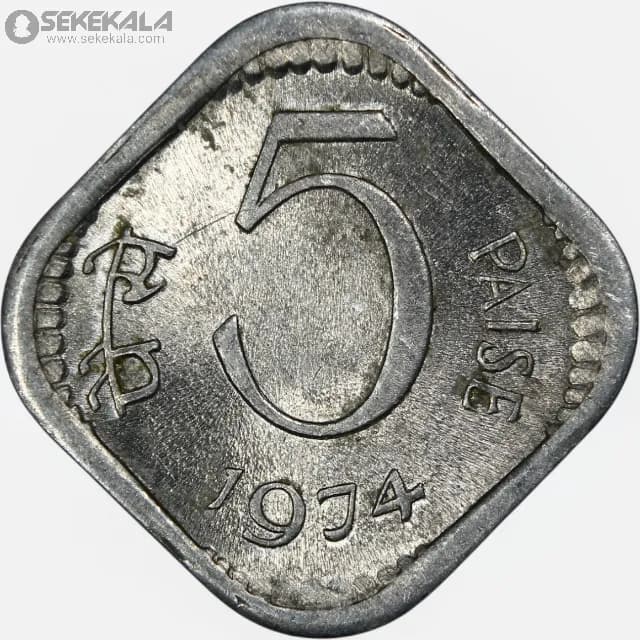 سکه 5 پیسه هند 1974 (UNC)