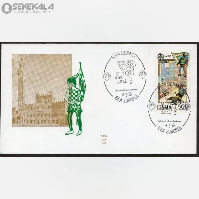 پاکت پستی مهر روز ایتالیا 1981