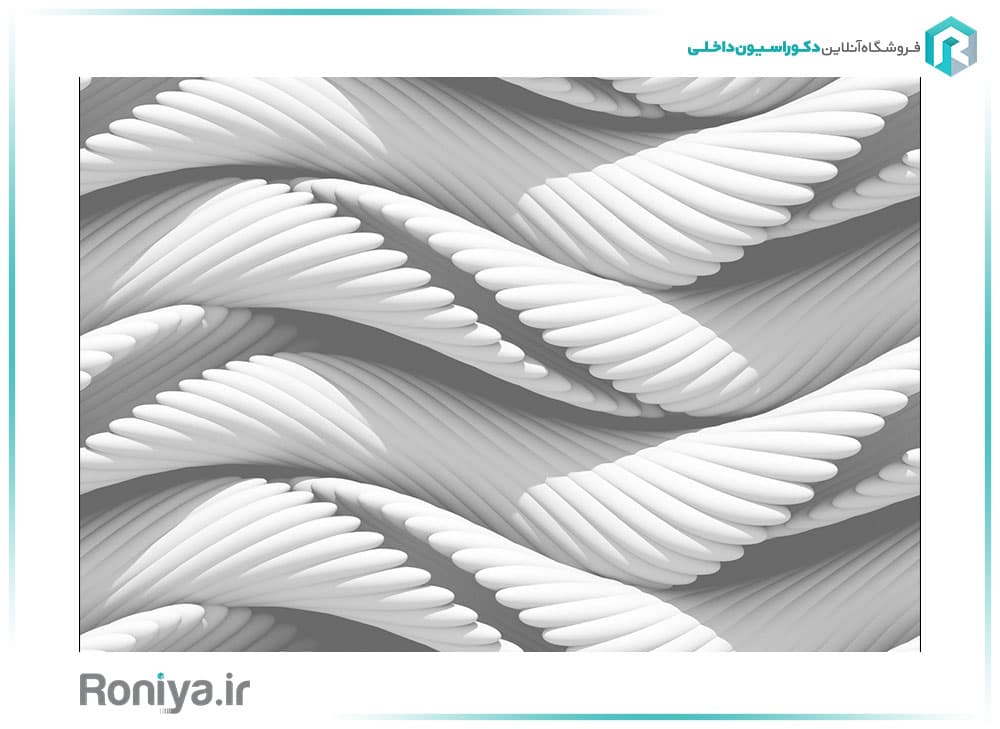 پوستر دیواری سه بعدی بال های سفید کد 3D-017