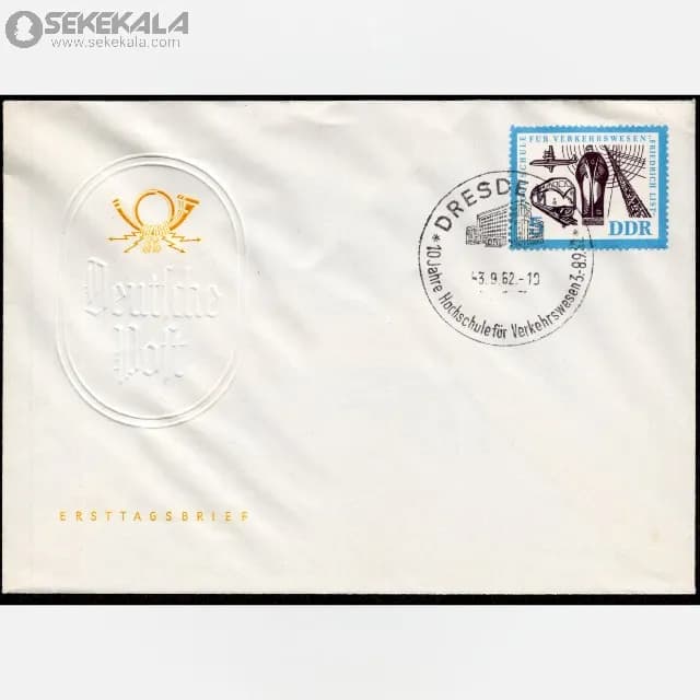 پاکت پستی مهر روز آلمان شرقی 1962
