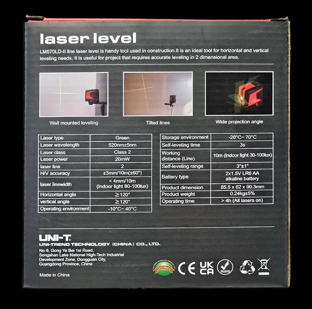 تراز لیزری یونیتی UNI-T-LM570LD-II — تصویر ۸