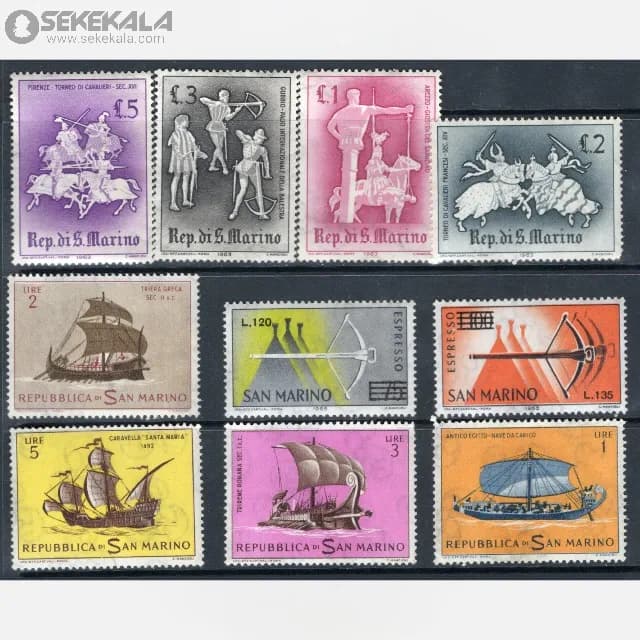مجموعه کمیاب تمبر سان مارینو (10 عدد)