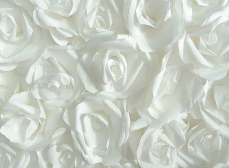 پوستر دیواری سه بعدی گل کاغذی سفید کد 3D-005 — تصویر ۲