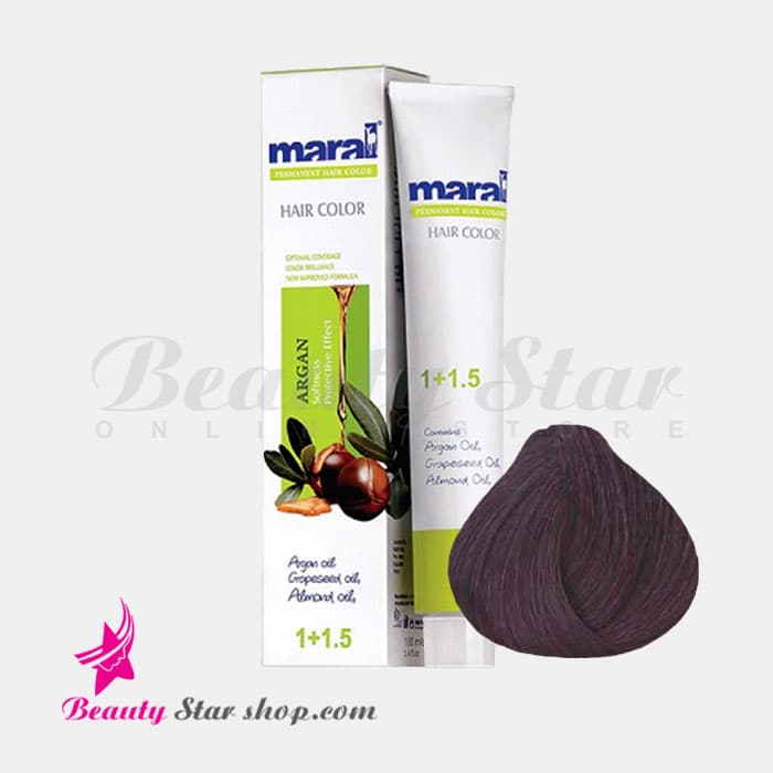 رنگ مو مارال شرابی شماره 3.99 رنگ شرابی تیره حجم 100 میلی لیتر — تصویر ۲
