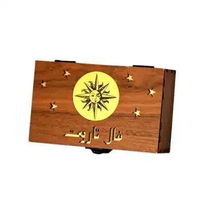 فال ورق تاروت قفل دار جعبه چوبی