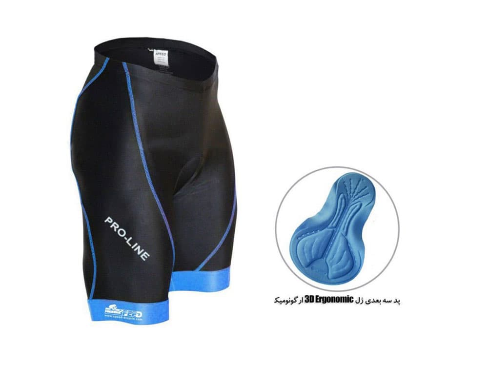 شورت پددار دوچرخه Speed Proline رنگ آبی
