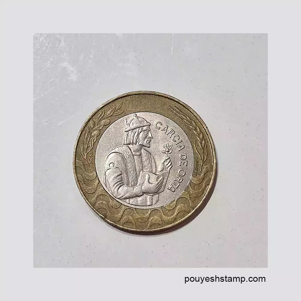 سکه دورنگ ۲۰۰ اسکودو پرتغال ۱۹۹۲ با تصویر گارسیا دِ اورتا — تصویر ۲