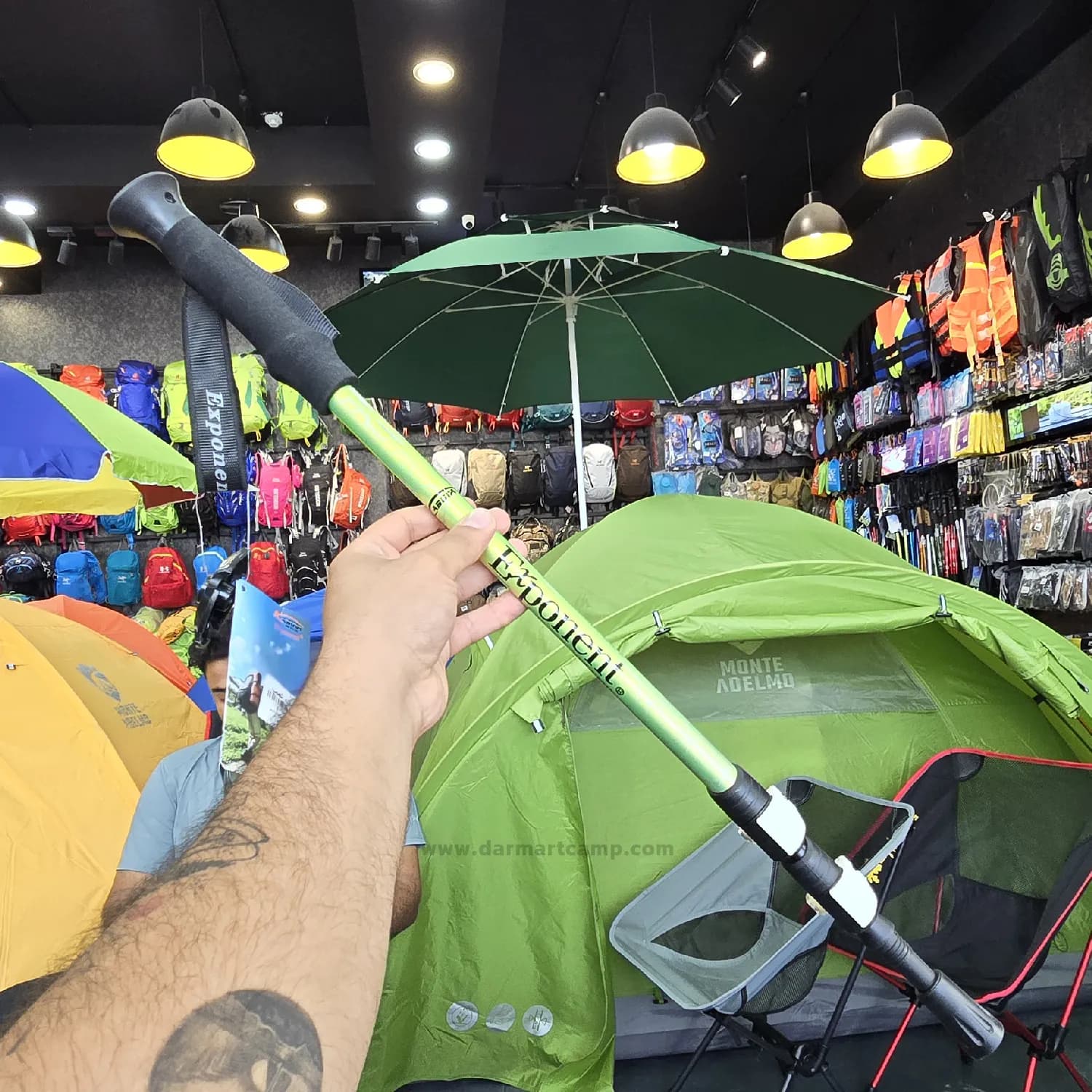 باتوم (عصا) کوهنوردی کلیپسی برند اکسپوننت 8019 — تصویر ۷