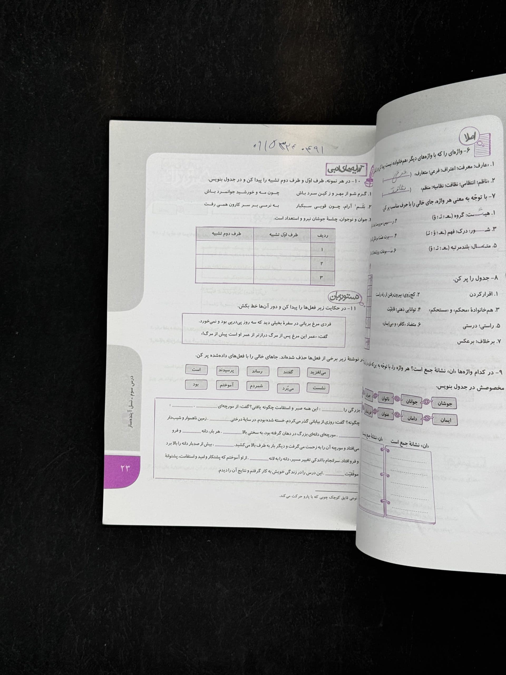 کار فارسی هفتم خیلی سبز — تصویر ۶