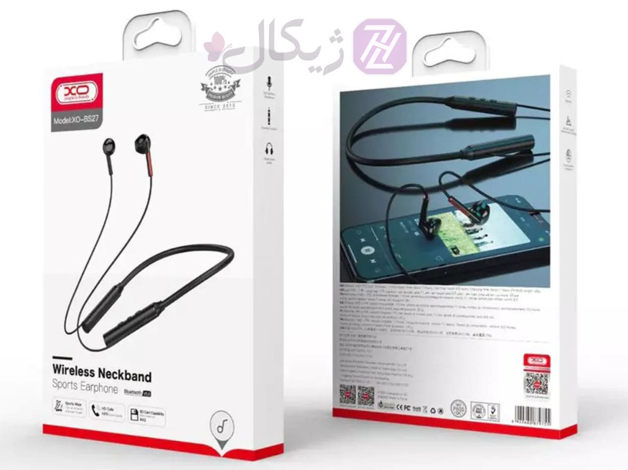 هندزفری بلوتوث گردنی رم خور XO BS27 Wireless Neckband Sports Earphone — تصویر ۴
