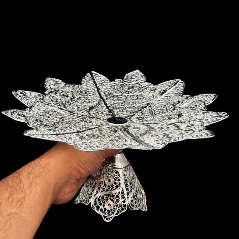 ظروف ملیله کاری شیرینی خوری خیاری سایز بزرگ — تصویر ۳