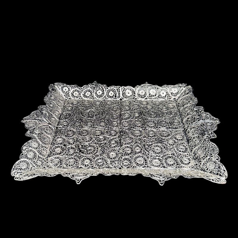 ظروف ملیله کاری سینی لبه دار — تصویر ۲