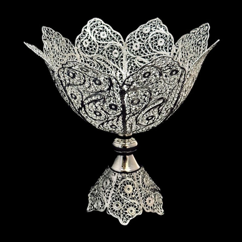 ظروف ملیله کاری کاسه آجیلی سایز 4 — تصویر ۲