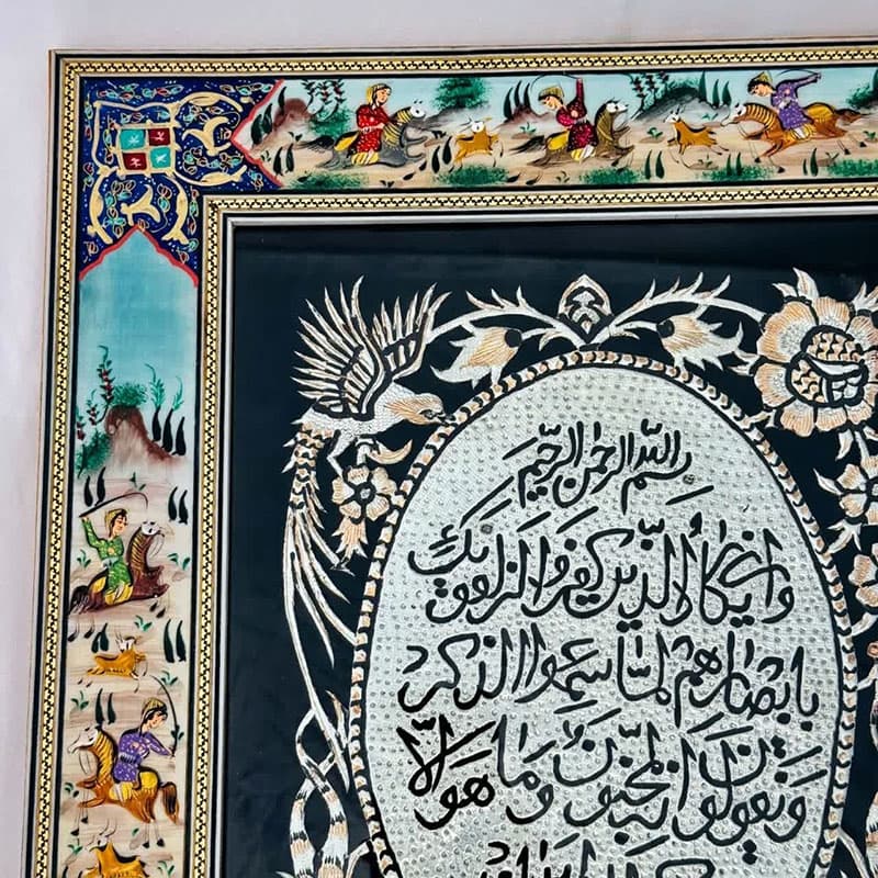 تابلو قلم زنی چوگان 30در40 ون یکاد — تصویر ۵