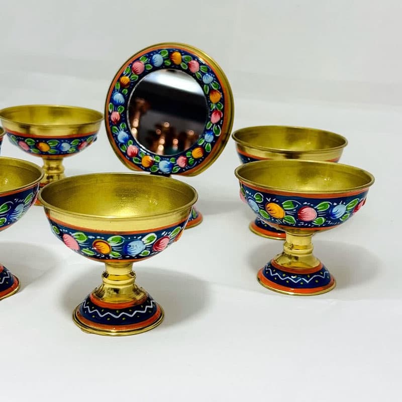 ست هفت سین مینیاتوری برنجی طرح برجسته — تصویر ۳
