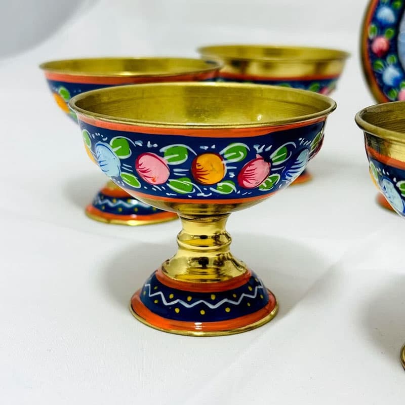 ست هفت سین مینیاتوری برنجی طرح برجسته — تصویر ۲