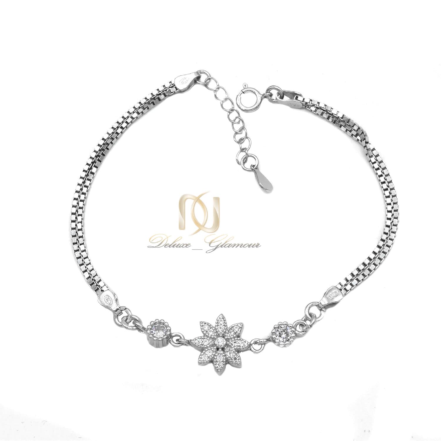 دستبند دخترانه شیک نقره عیار 925 اصل