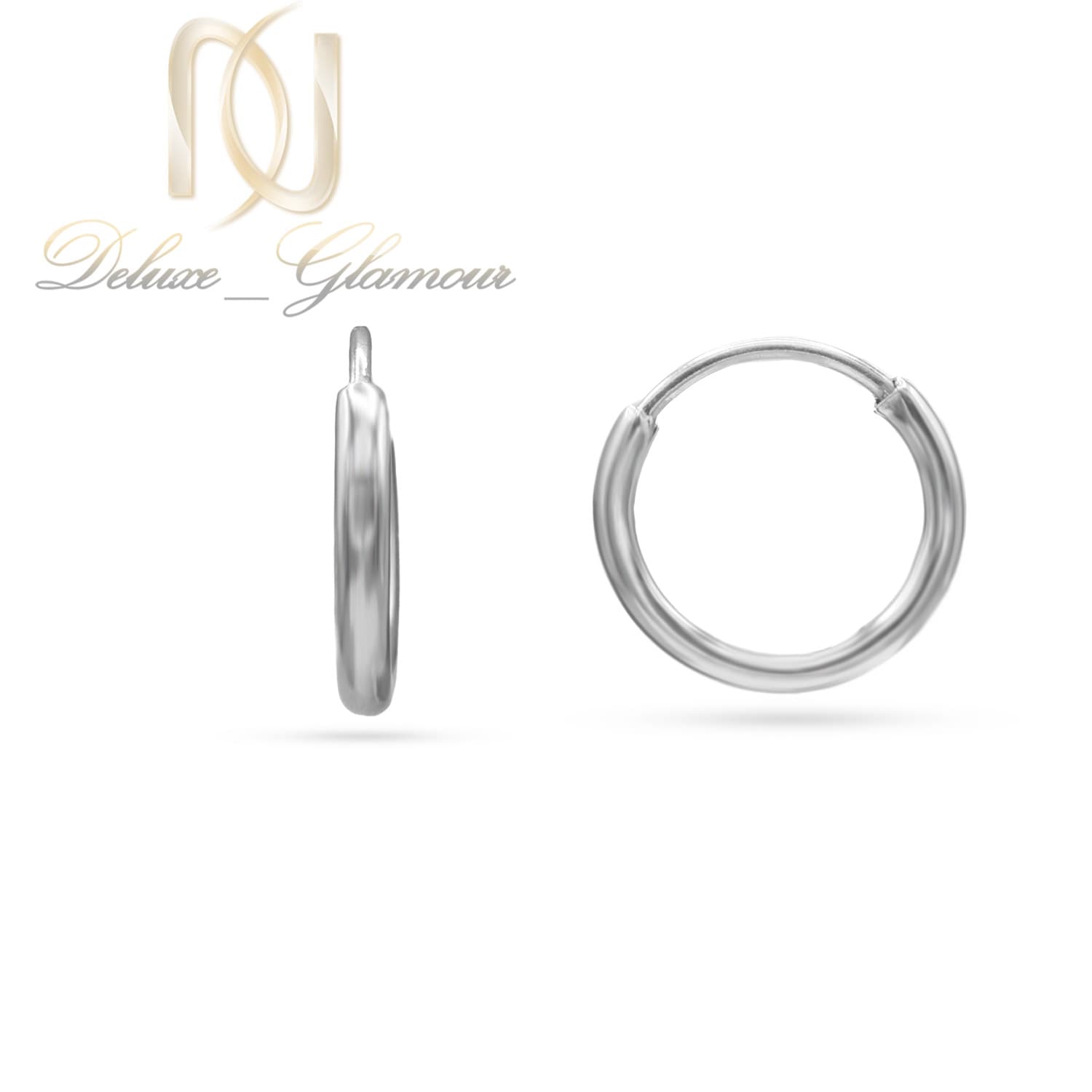 گوشواره نقره حلقه ای ریز بدون نگین دخترانه er-n366