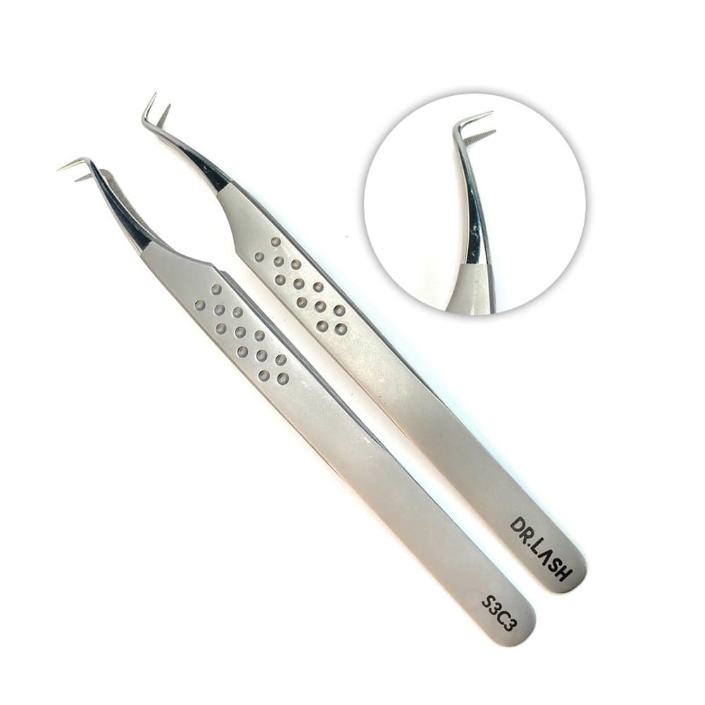 پنس مژه سر کج (اسلیم) دکتر لش مدل S3C3