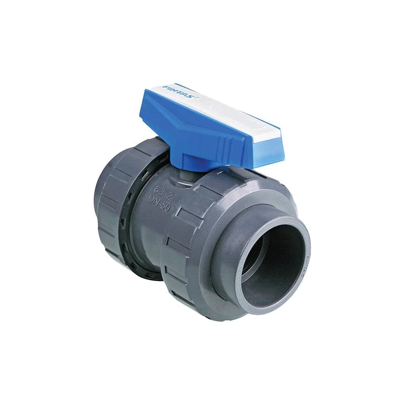 شیر توپی مهره دار چسبی 90 UPVC پیمتاش