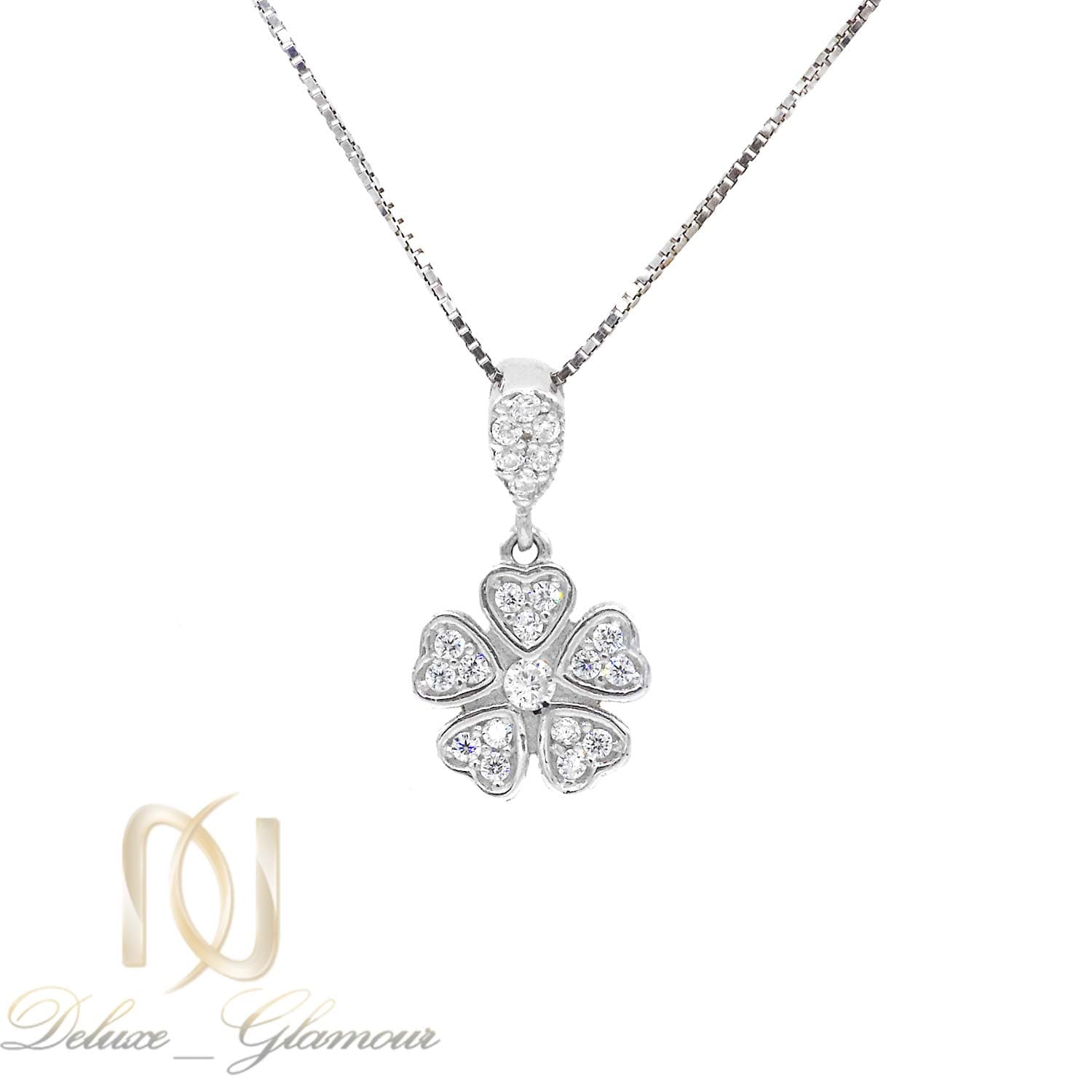گردنبند نقره دخترانه نگین دار ma-n565
