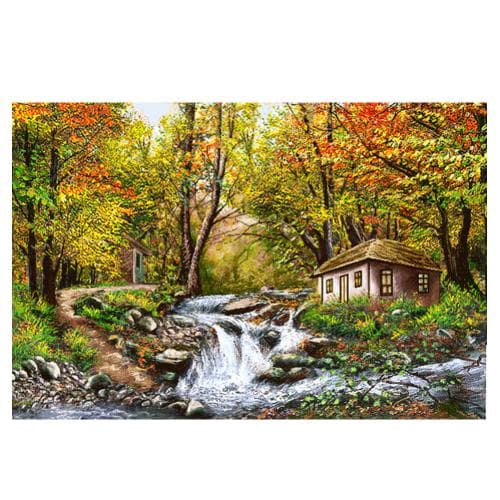طرح منظره کلبه و رود کد 23034