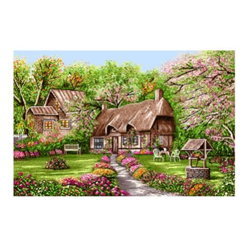 طرح منظره کلبه بهاری کد 23017