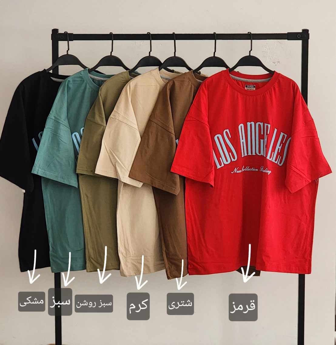 تیشرت سایز بزرگ Los Angeles کد 2761