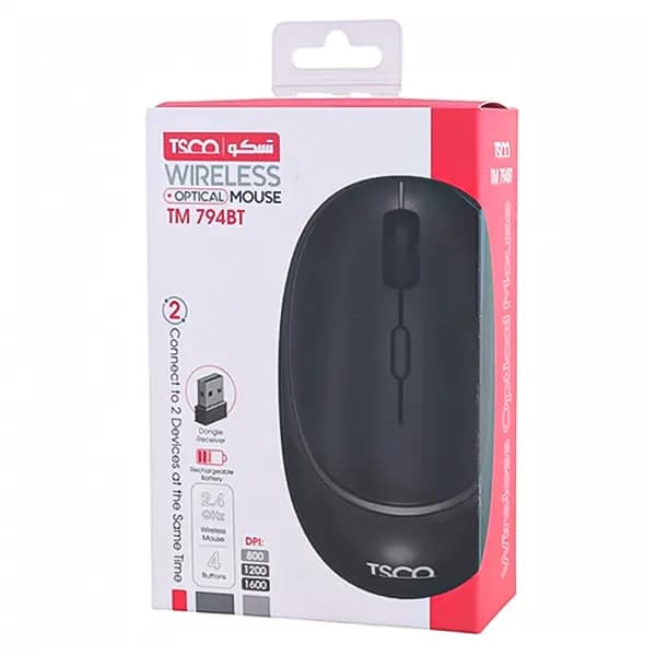 ماوس Bluetooth & wireless شارژی تسکو مدل TM 794BT — تصویر ۲