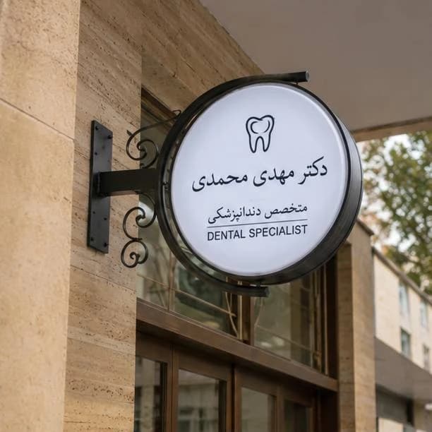 تابلو لایت باکس گردان دایره — تصویر ۴