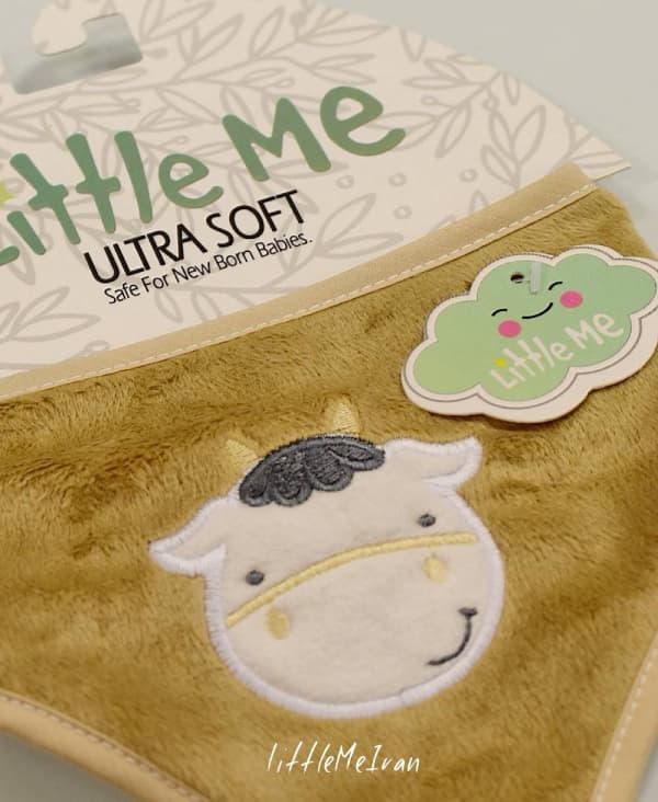دستمال گردن و پیشبند نوزادی little me طرح گاو
