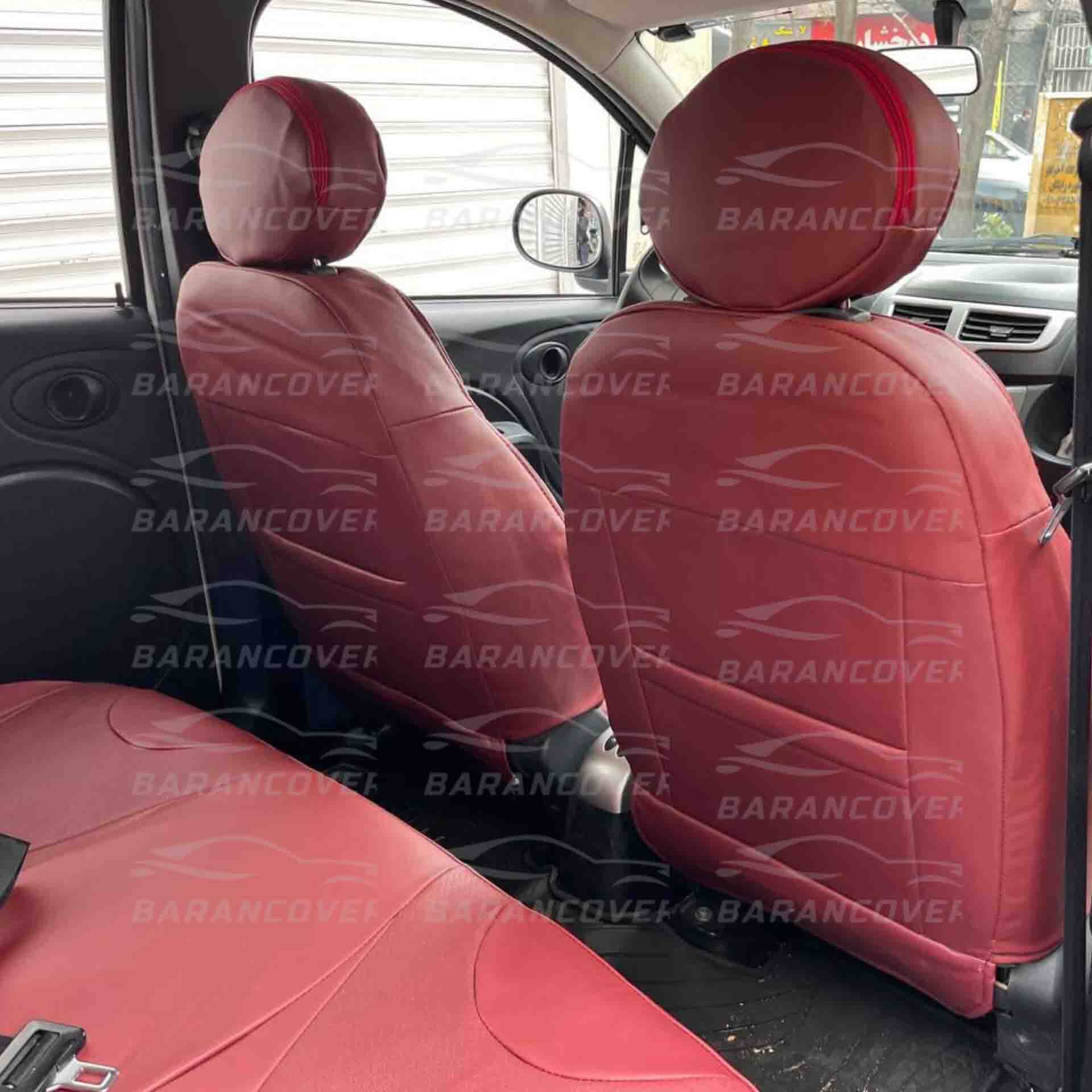 روکش صندلی ام وی ام MVM 110 S چرم رنگ زرشکی — تصویر ۳
