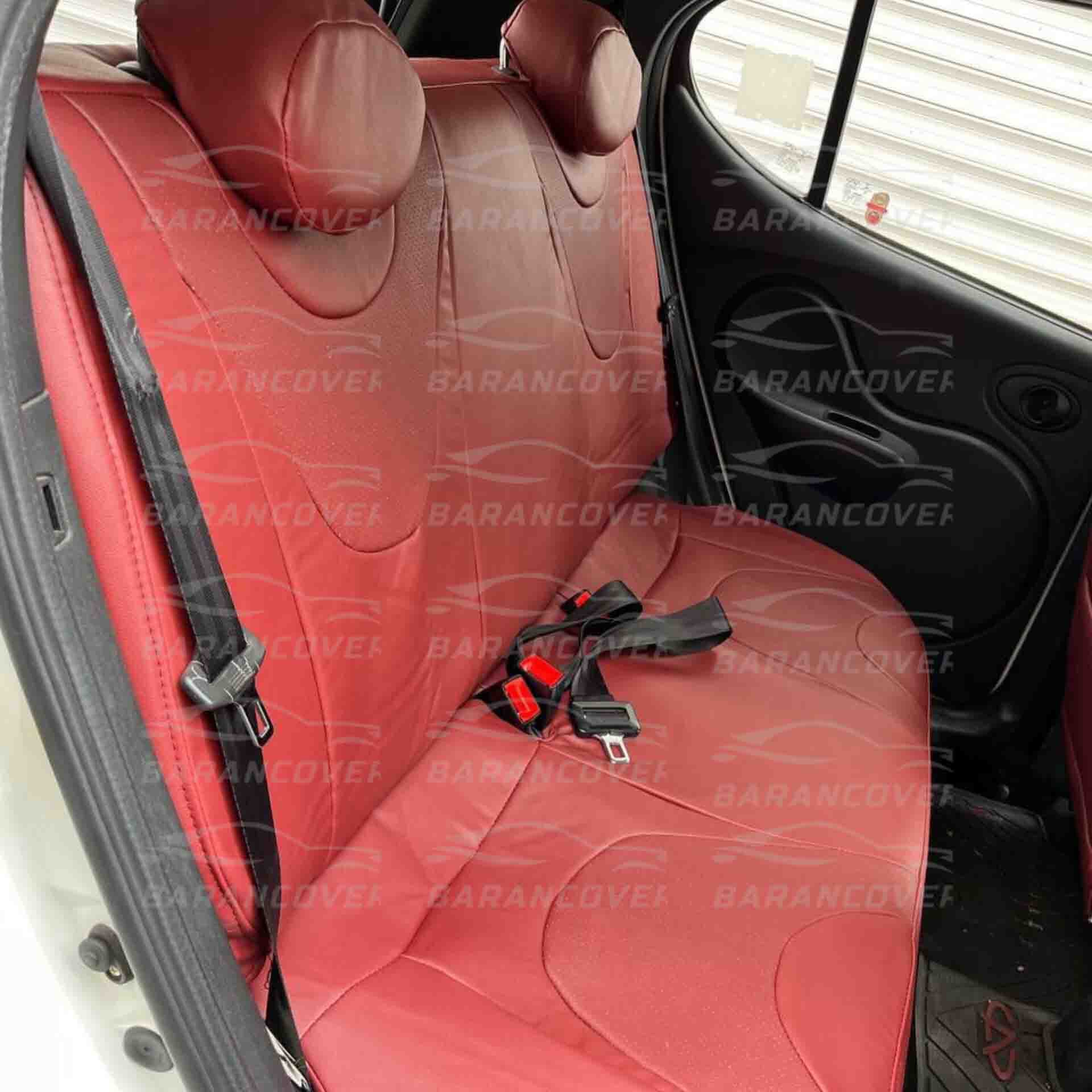 روکش صندلی ام وی ام MVM 110 S چرم رنگ زرشکی — تصویر ۴