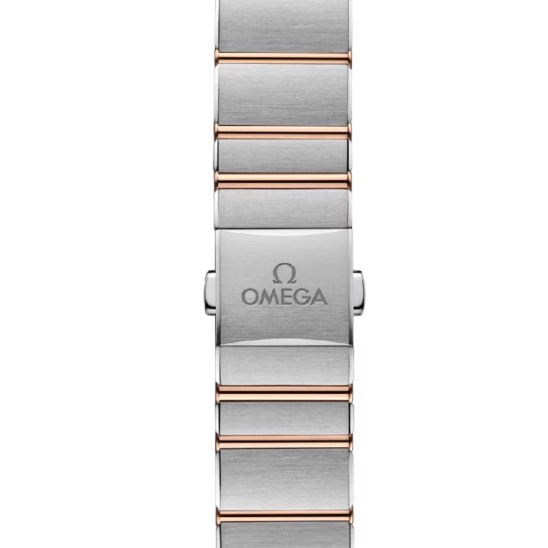 امگا Constellation Quartz 28 مرواریدی سفید نگین‌دار و Sedna Gold | رفرنس 131.20.28.60.55.001 — تصویر ۳