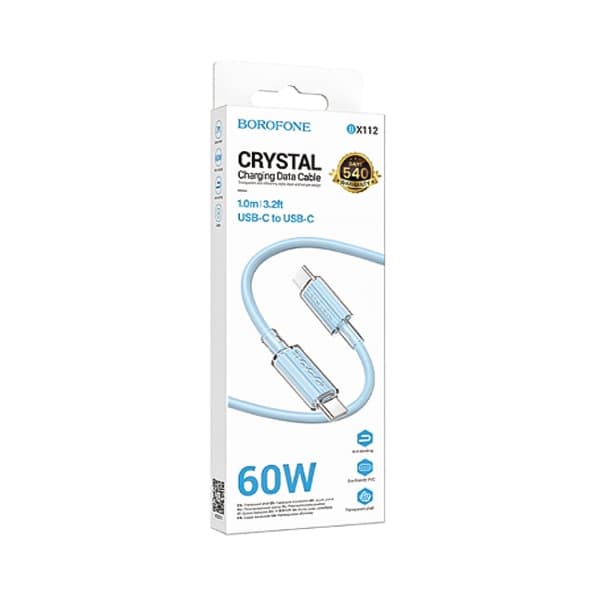 کابل دو سر تایپ سی 60W بروفون مدل BX112 طول 1 متر — تصویر ۲