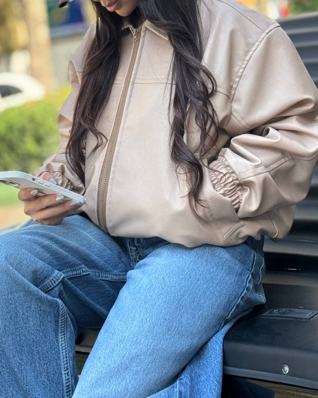 کاپشن چرم کی‌ظی New — تصویر ۲