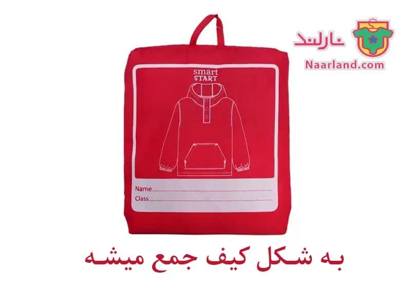بارانی کلاه دار جمع شواسمارت آلمان بدون آستر و سبک قرمز — تصویر ۳