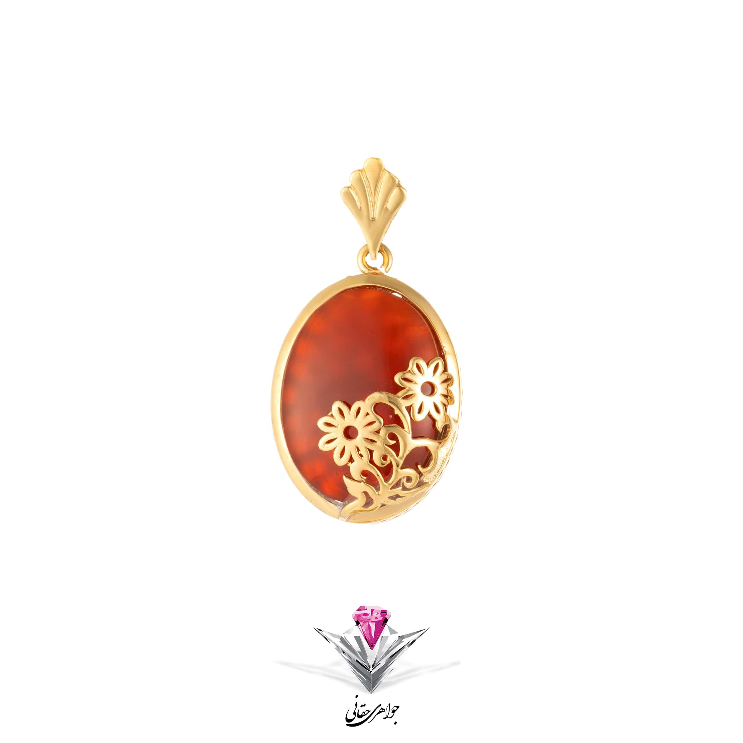 آویز طلا زنانه هانا عقیق