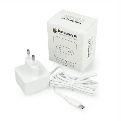 آداپتور رزبری پای 4 با توان 15 وات Raspberry Pi USB-C Power Supply رنگ سفید (اورجینال)