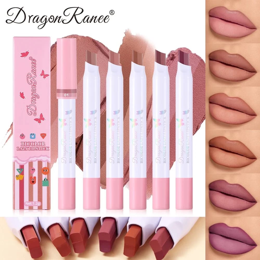 رژ لب دو رنگ DragonRanee پک 6عددی — تصویر ۲
