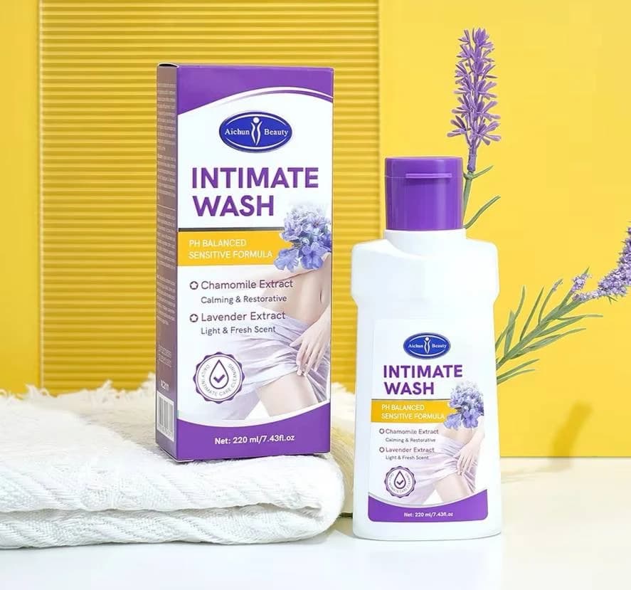 ژل شستشوی بهداشتی بانوان Aichun Beauty حاوی عصاره اسطوخودوس و بابونه — تصویر ۲
