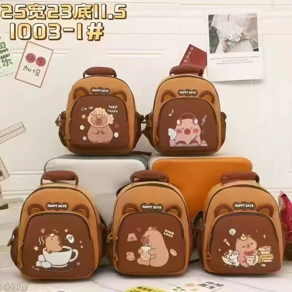 کوله‌پشتی بچگانه طرح کاپی‌بارا مدل Happy Days