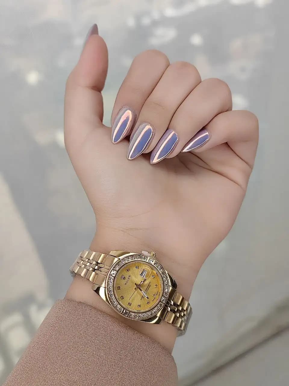 ساعت مچی زنانه Rolex dajust کد 6050 — تصویر ۳