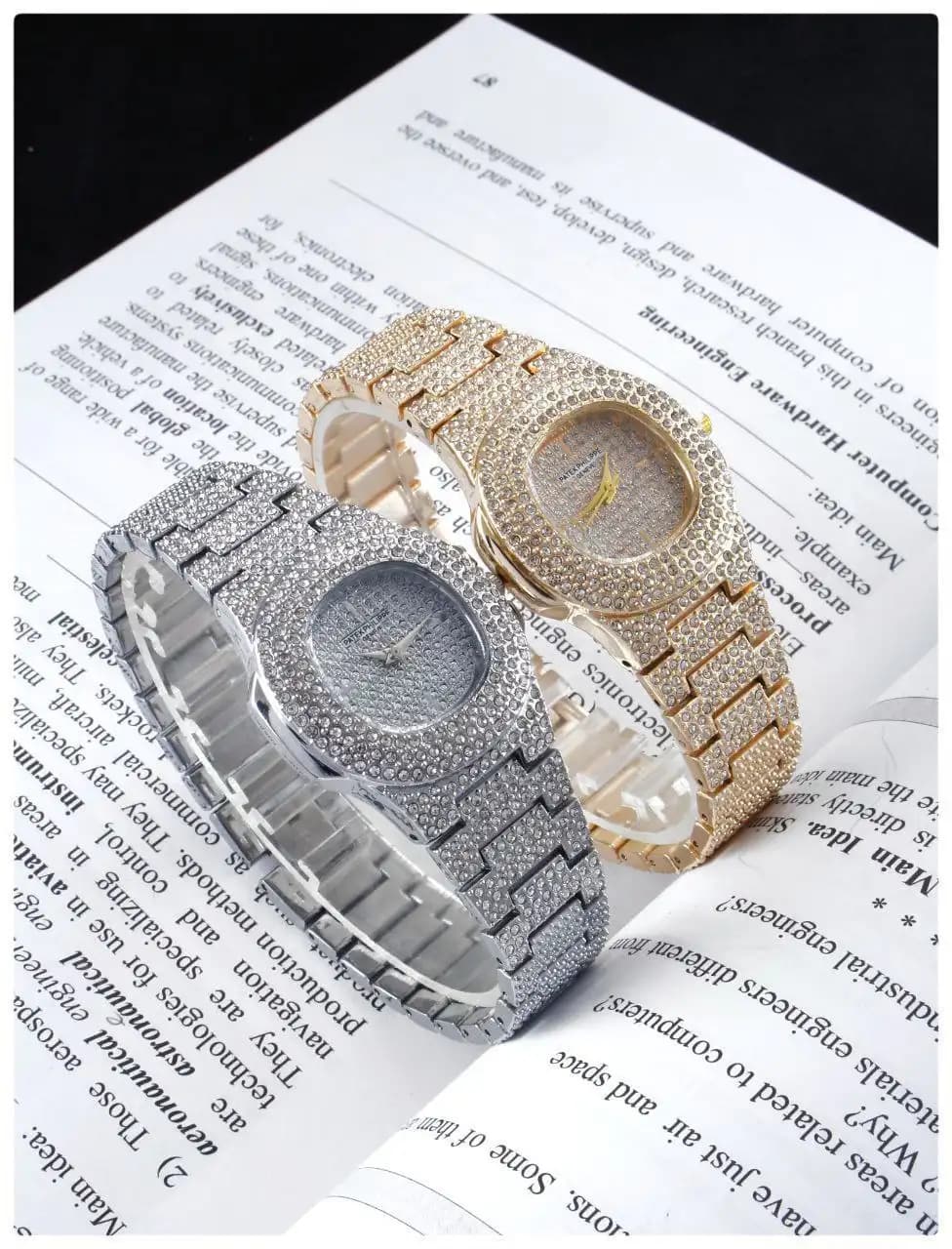 ساعت فول نگین زنانه طرح patek philippe کد 6044