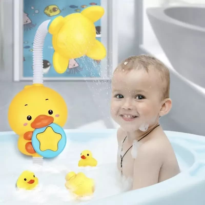 اسباببازی اردک و دوش برقی برای آرامش حین حمام کودکان نوپا و بچه ها
