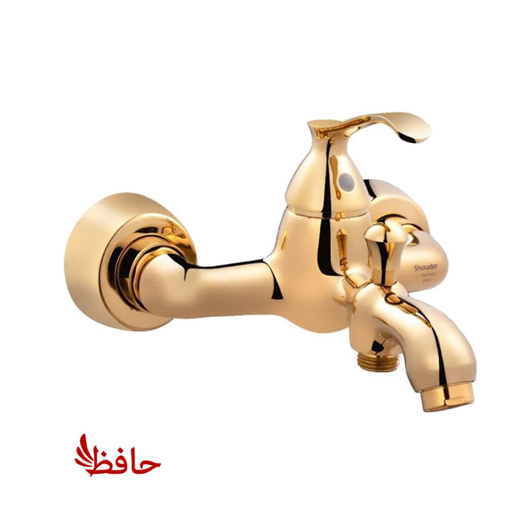 شیر حمام شودر مدل کلاسیک طلایی