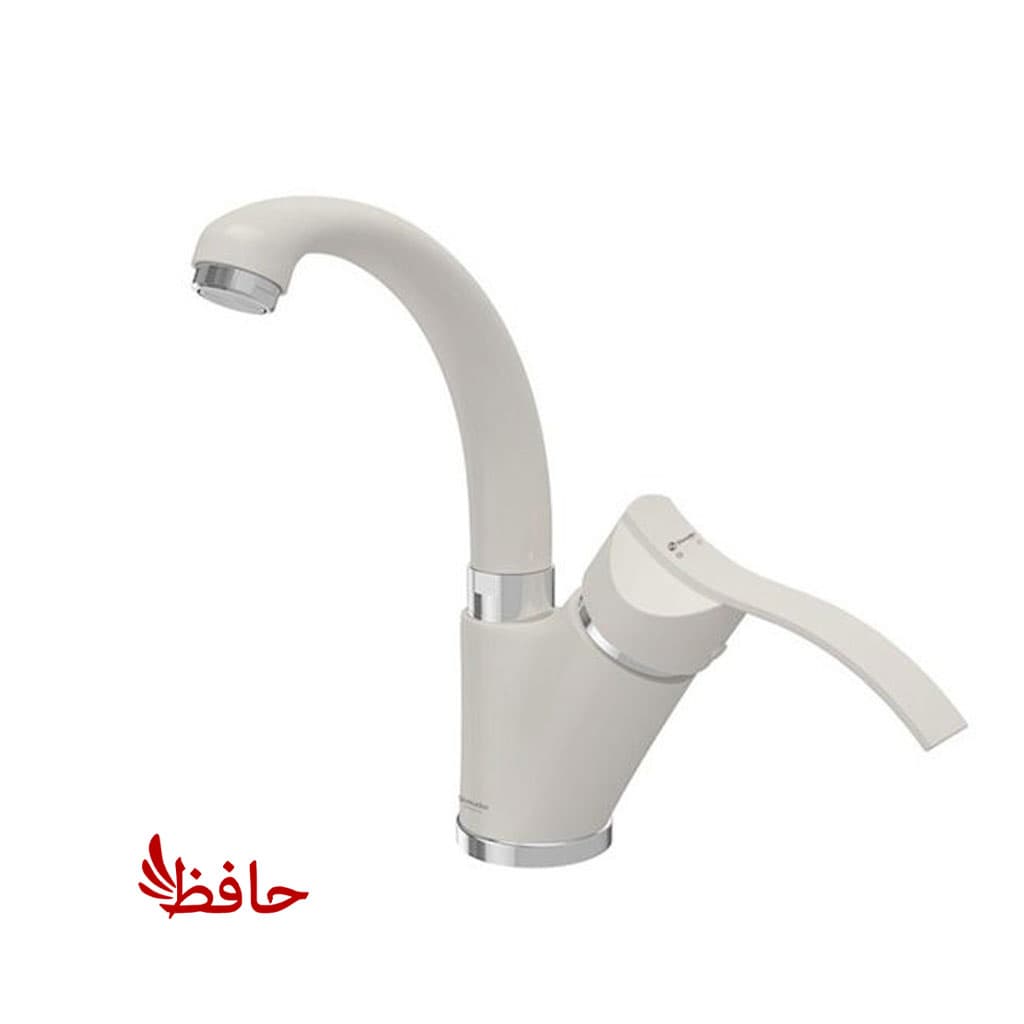 شیر روشویی متحرک شودر مدل اپال شیری کروم