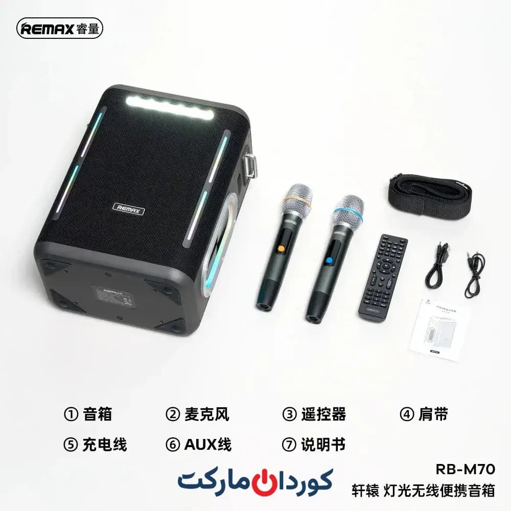 اسپیکر بلوتوثی قابل حمل ریمکس remax مدل RB-M70 — تصویر ۲