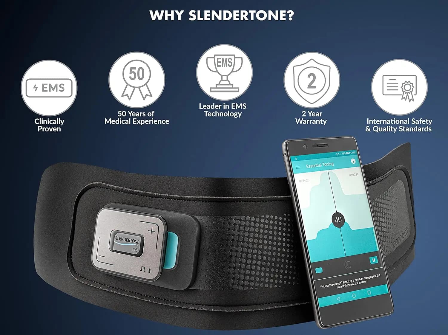 کمربند الکتریکی لاغری و عضله ساز شکم Slendertone Unisex Connect Abs — تصویر ۳